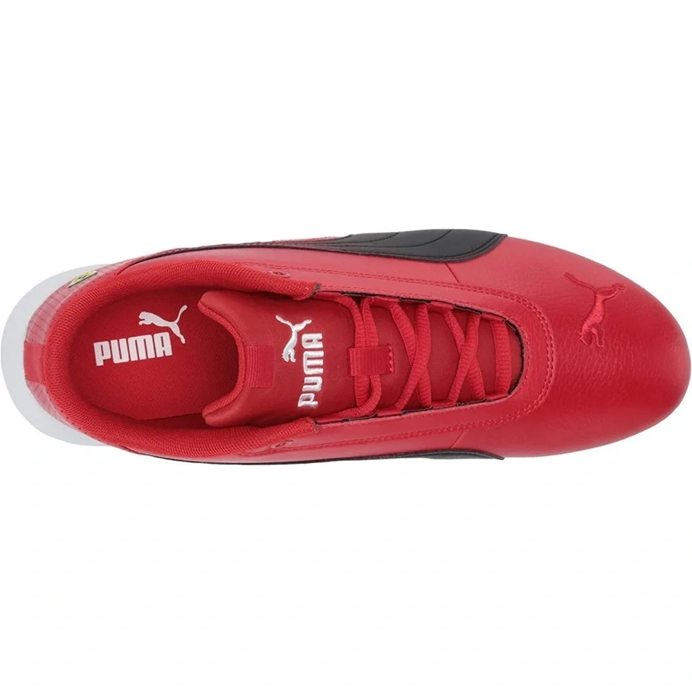 Men’s PUMA Ferrari Sneaker red black with ferrari logo athletic shoe white base - Picture 5 of 9